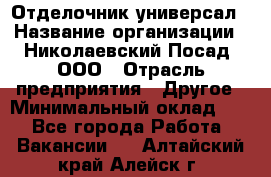 Отделочник-универсал › Название организации ­ Николаевский Посад, ООО › Отрасль предприятия ­ Другое › Минимальный оклад ­ 1 - Все города Работа » Вакансии   . Алтайский край,Алейск г.